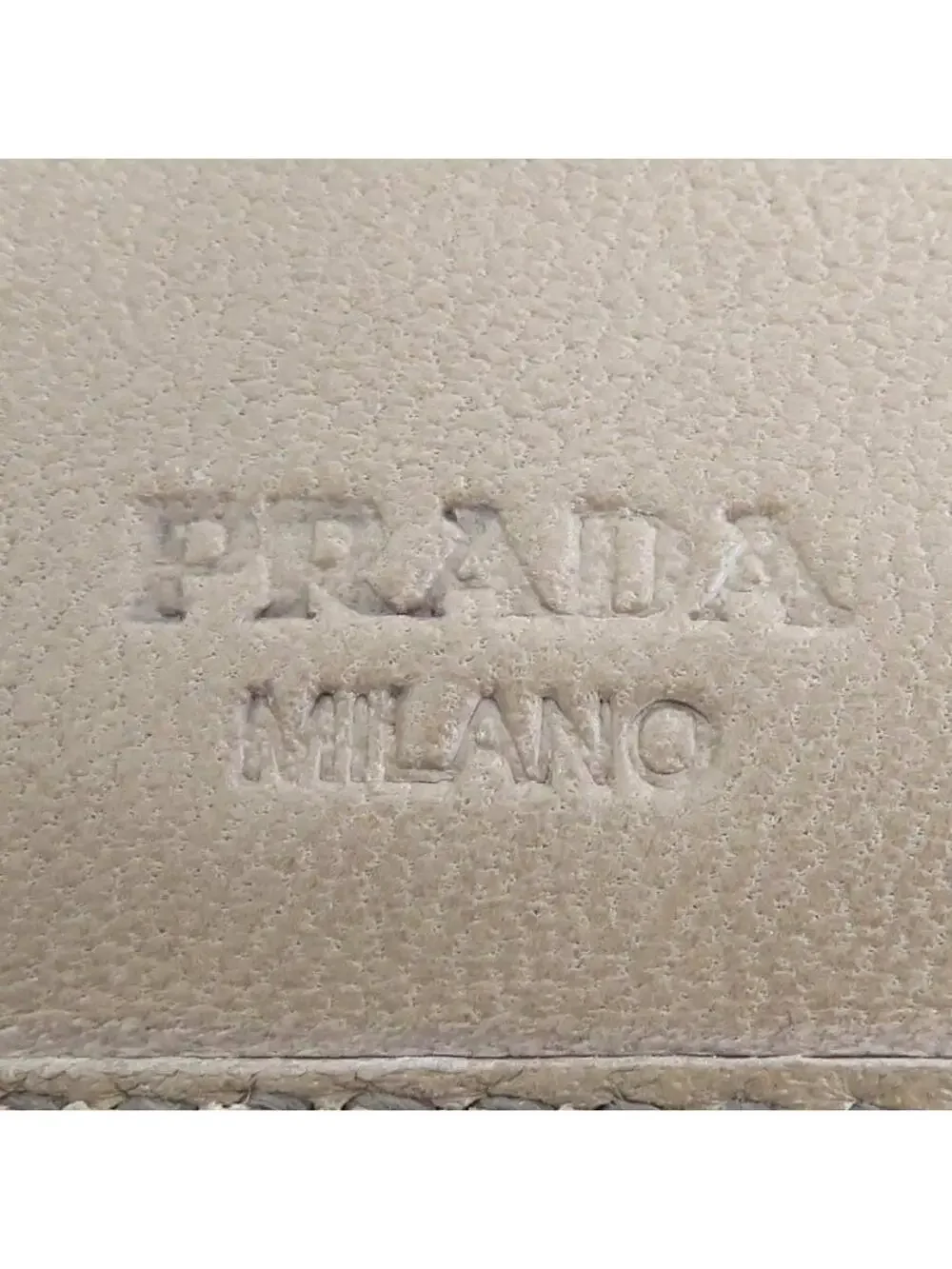 Auth Prada Trifold Wallet Beige #280411P17B